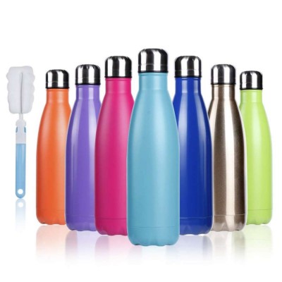 Most Popular 17oz Stainless Steel Double Wall Vacuum Insulated Water Bottle with brush