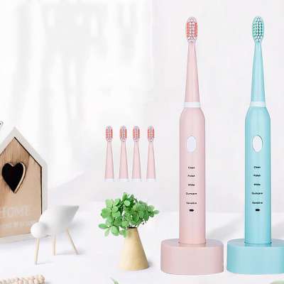 Adult Waterproof Ultrasonic Automatic 5 Mode Powerful Ultrasonic Electric Toothbrush USB Rechargeable Tooth Brush